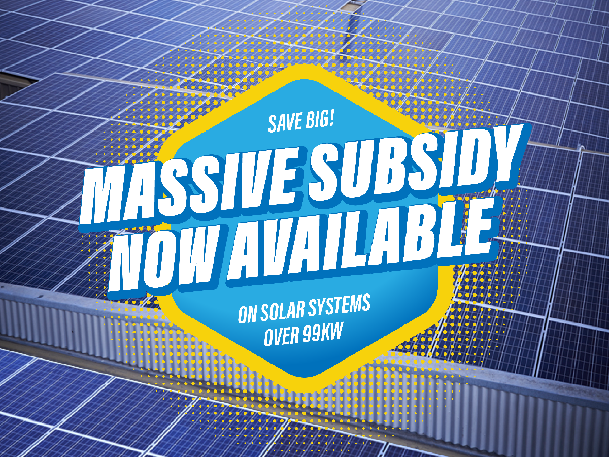 Government subsidy now available for large solar systems in Victoria